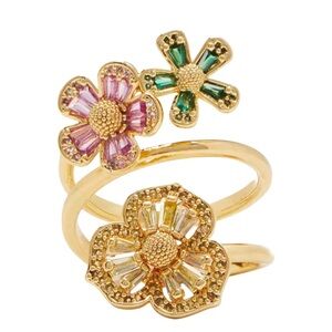 Kate Spsde Ring Sz. 6 /  Flower Wrap Ring